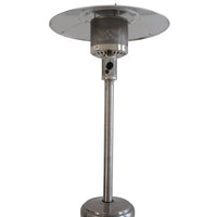 48000 Btus Stainless Steel Propane Standing Patio Heater with Wheels, Gray