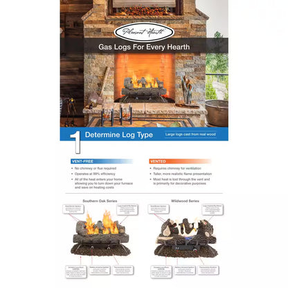 Willow Oak 24 In. Vented Gas Log Set