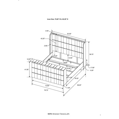 Isaiah - Bed With TV Lift-LED Speakers And Fireplace