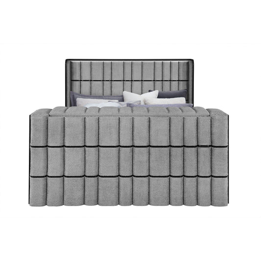 Isaiah - Bed With TV Lift-LED Speakers And Fireplace