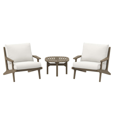 Saratoga 3-Piece Outdoor Patio Teak Wood Furniture Set