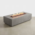 Natural Gas Fire Table Built for Outdoor Entertaining, 60" Cast Concrete, 45,000 BTU, Electric Ignition