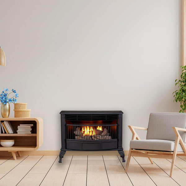 25,000 BTU Vent-Free Natural Gas Stove with Thermostat Control